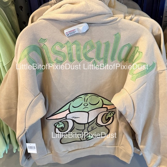 Disney Parks Disneyland Star Wars Baby Yoda Grogu Zip Up Hoodie